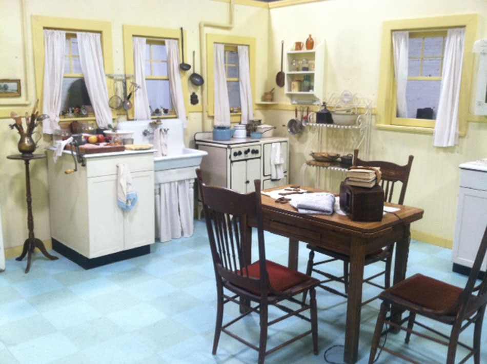 Film Set Builders, Stone Dog Studios, A kitchen set for the play 1956